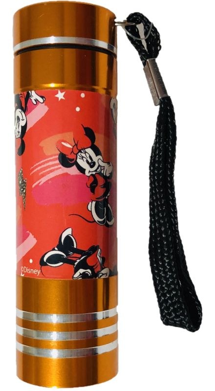 Dětská hliníková LED baterka Minnie oranžová