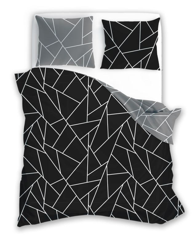 Povlečení bavlněný satén Milagro Verde 07 Geometrie 140/200, 70/90