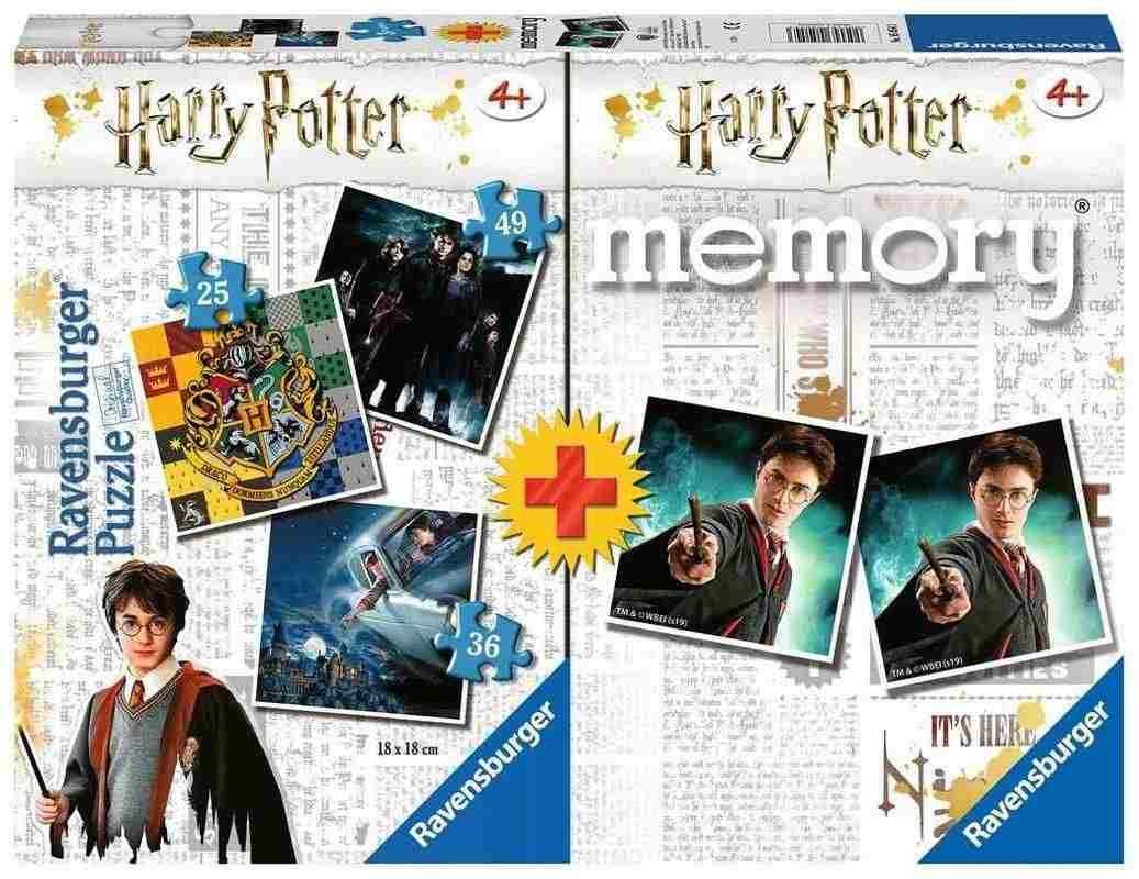 Puzzle Harry Potter 3v1 25,36,49 dílků + pexeso