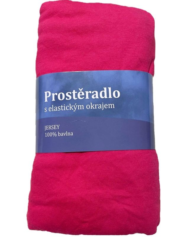 Prostěradlo Jersey Malinová 90/200