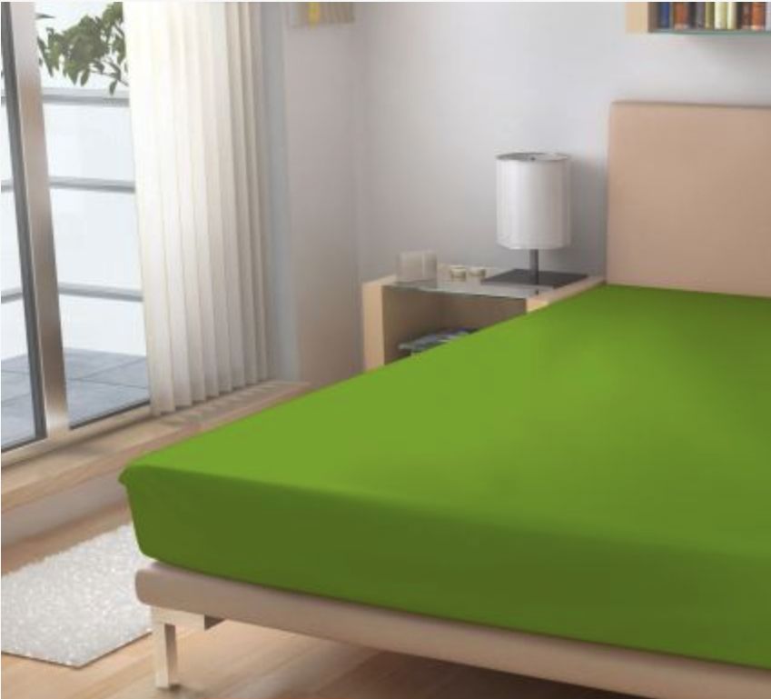 Froté prostěradlo Zelená khaki 90x200 cm