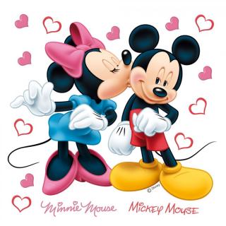Samolepka na zeď Mickey a Minnie