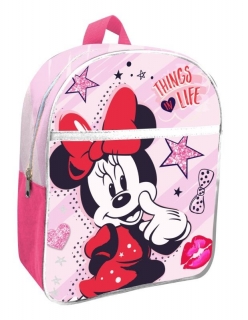 Dětský batoh s kapsou Minnie pink 30 cm