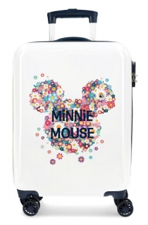 Cestovní kufr ABS Minnie Sunny Day Flowers Blue 55 cm