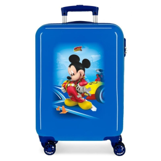 Cestovní kufr ABS Mickey Lets Roll blue 55 cm