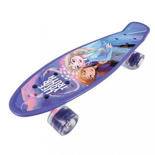 Skateboard fishboard Ledové Království lila