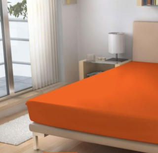 Bavlna prostěradlo Oranžové 90x200 cm