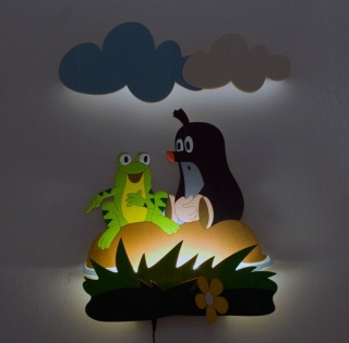 LED Lampička DoDo Krtek se žábou