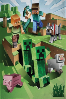 Fleece deka Minecraft Farma 100/150